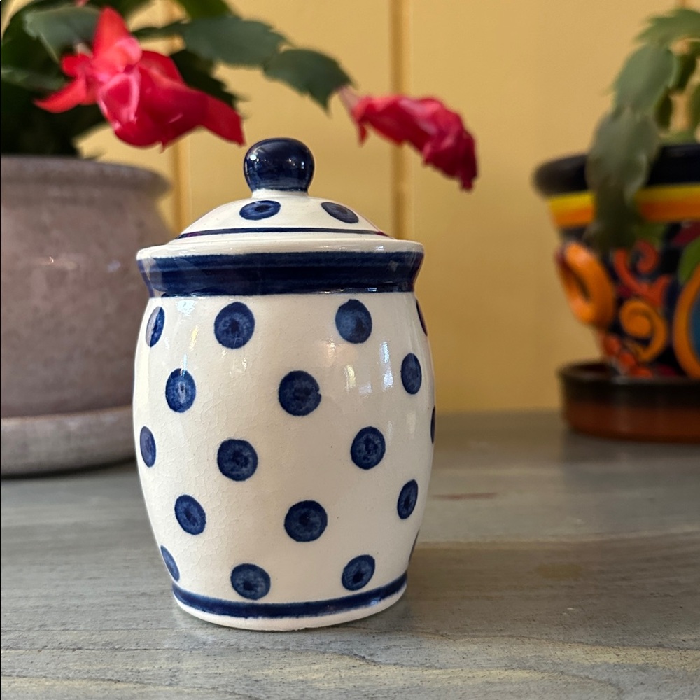 Vintage Bunzlau Pottery Jar with Lid